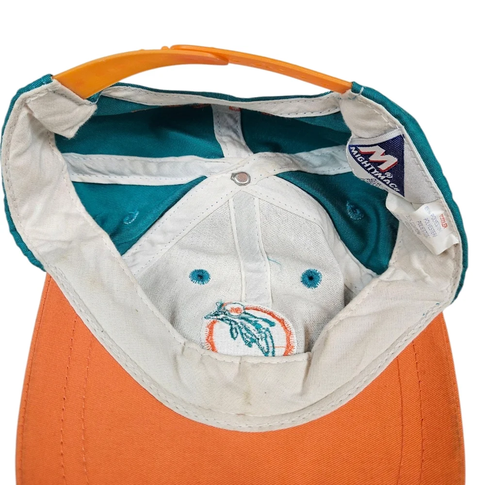 Vintage 90 Mighty Mac Retro Miami Dolphins NFL Football Snapback Hat Cap Toddler